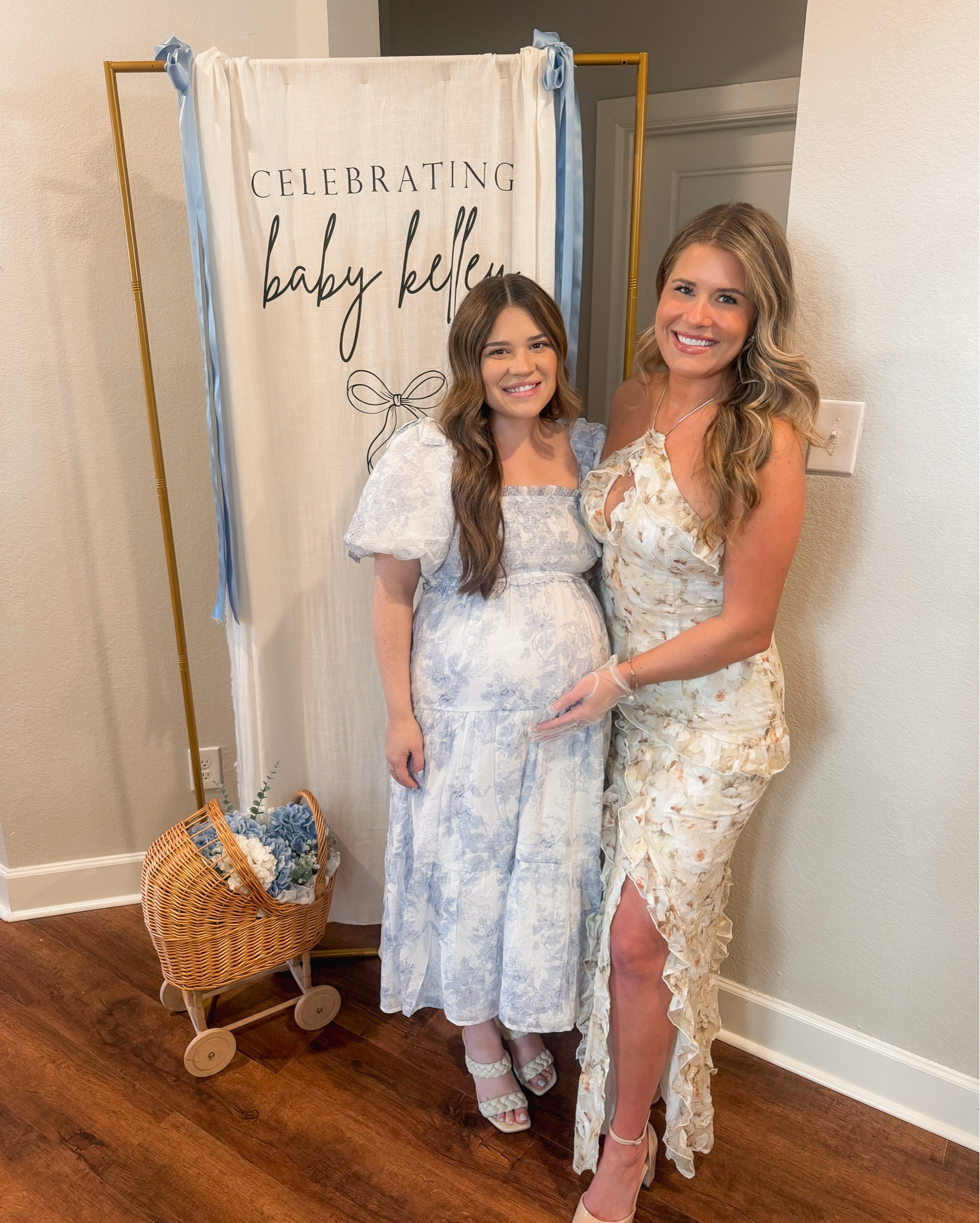 Afternoon Tea with the Mom-To-Be✨🩵 both dress details & diy backdrop below!! 

#LTKootd #LTKBaby #LTKgrwm