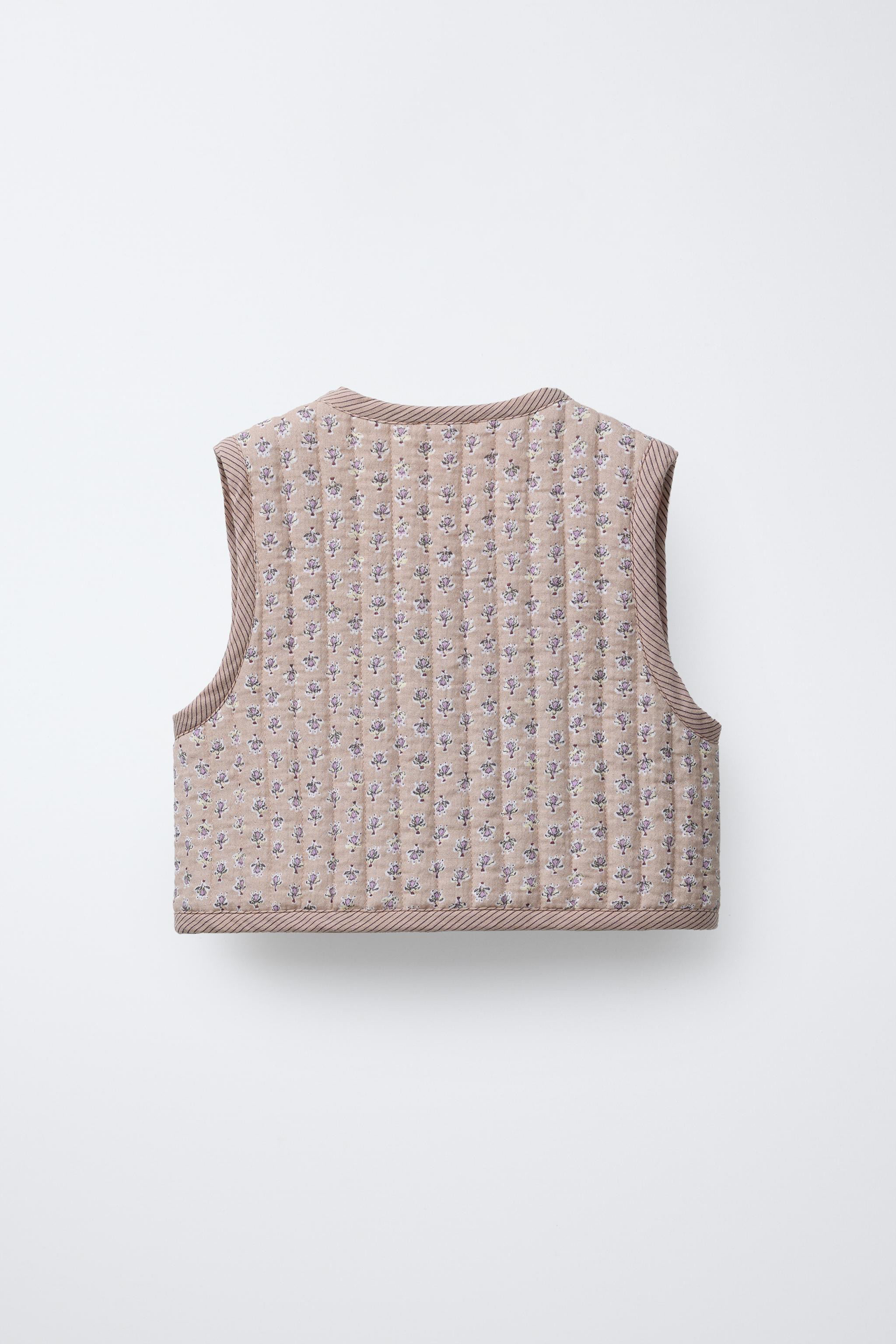FLORAL PRINT QUILTED VEST | Zara US