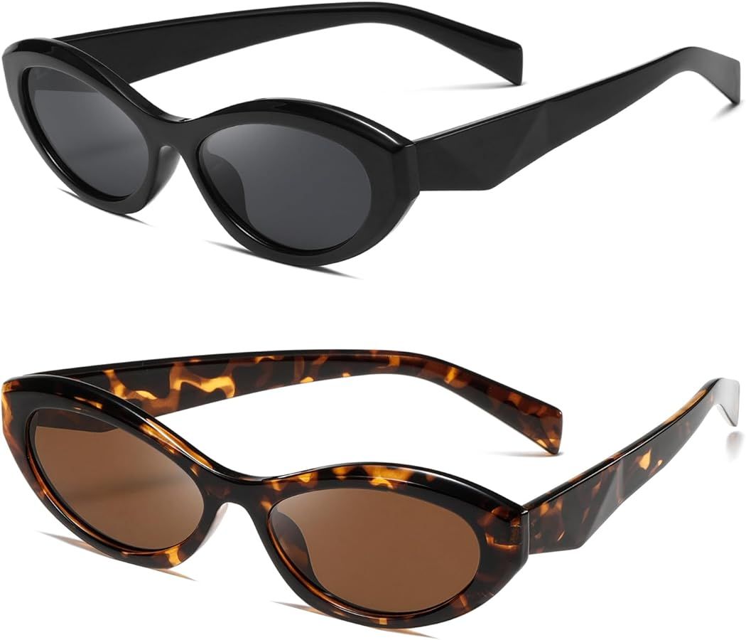kimorn Oval Sunglasses Womens Men Cat eye Trendy Retro Sun Glasses K1570 | Amazon (US)