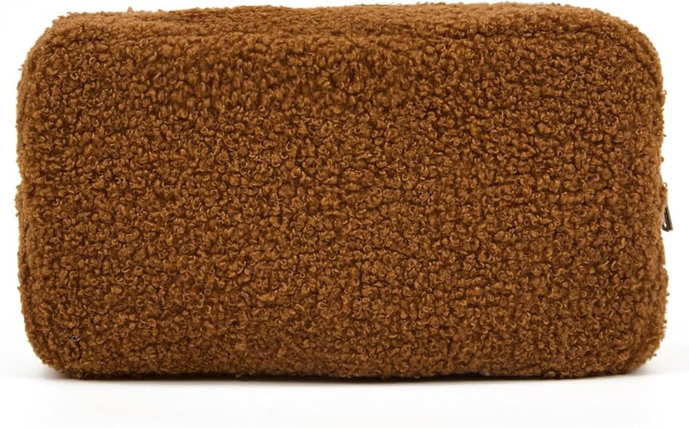 Cubic Teddy Velvet Makeup Bag, Beauty and Skincare Product Storage Bag, Travel Storage, Portable ... | Amazon (US)