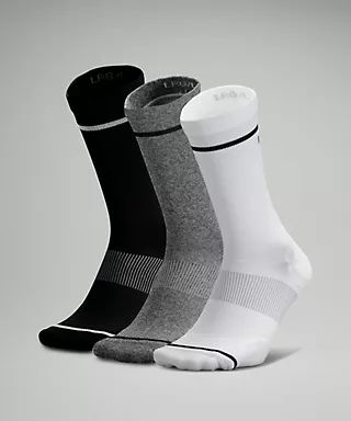 Men's Power Stride Crew Sock 3 Pack *Stripe | Men's Socks | lululemon | Lululemon (US)