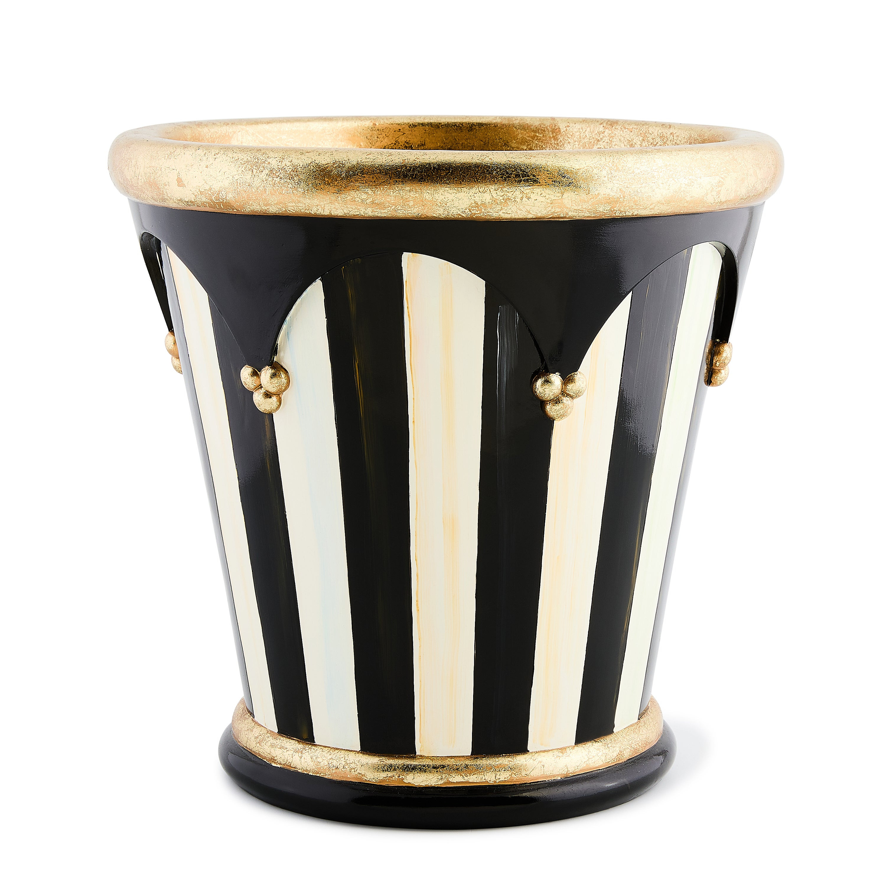 MacKenzie-Childs Courtly Stripe 13" Flower Pot | MacKenzie-Childs
