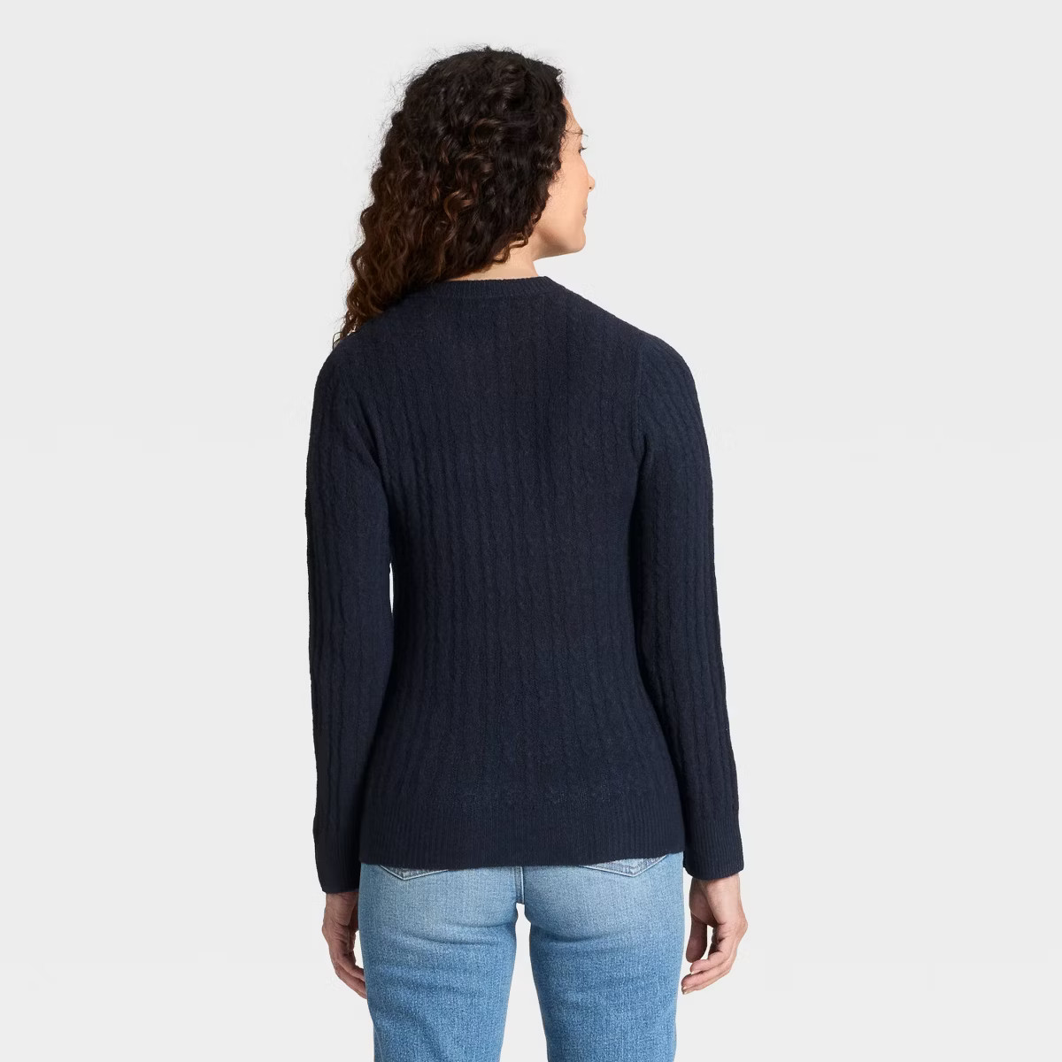 Women's Long Sleeve Lace Stitch Crewneck Pullover Sweater - Universal Thread™ | Target