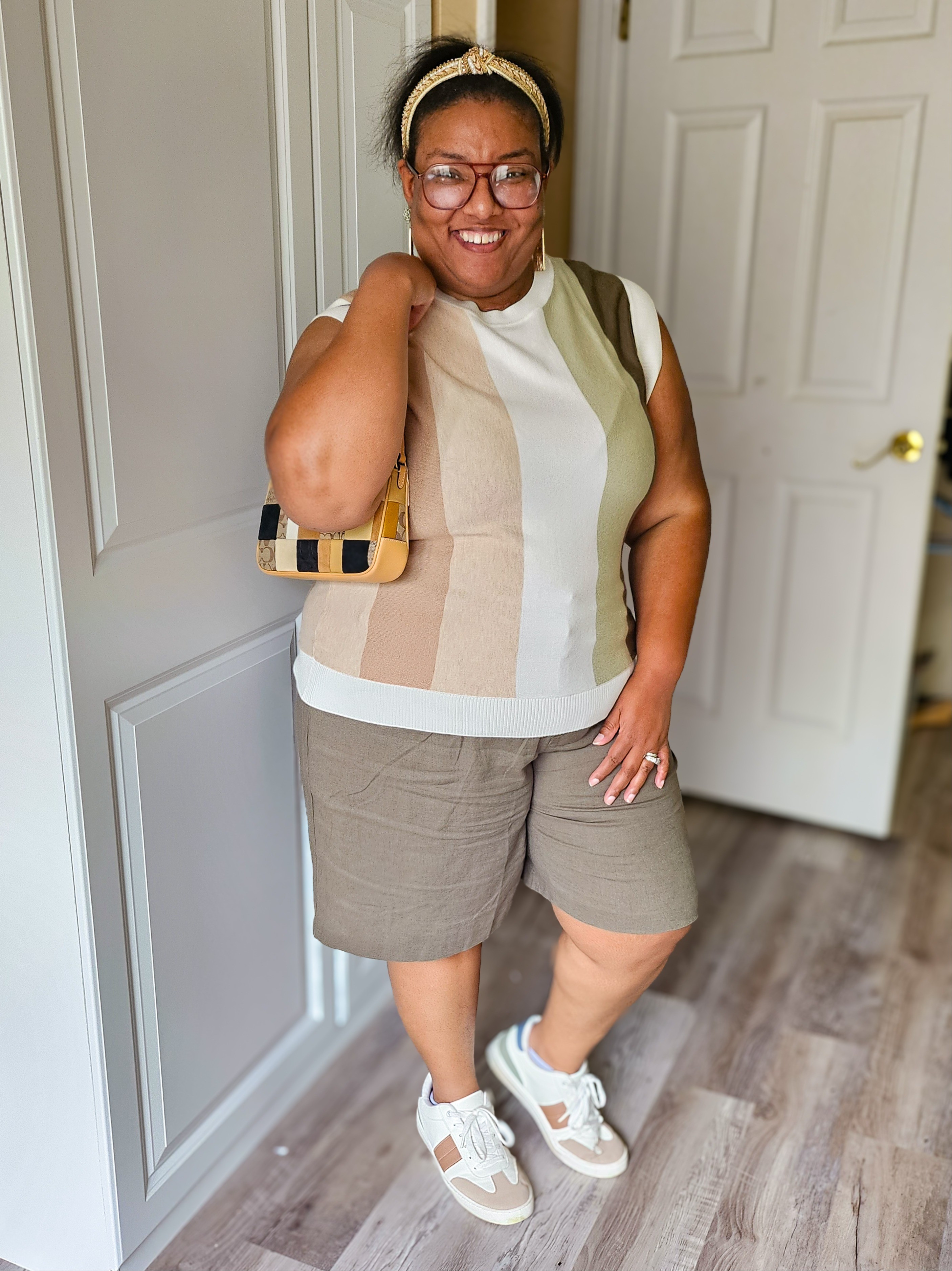 Amazon top, Cato linen shorts, Coach Plaza Bag 25 with Patchwork 

#LTKootd #LTKPlusSize