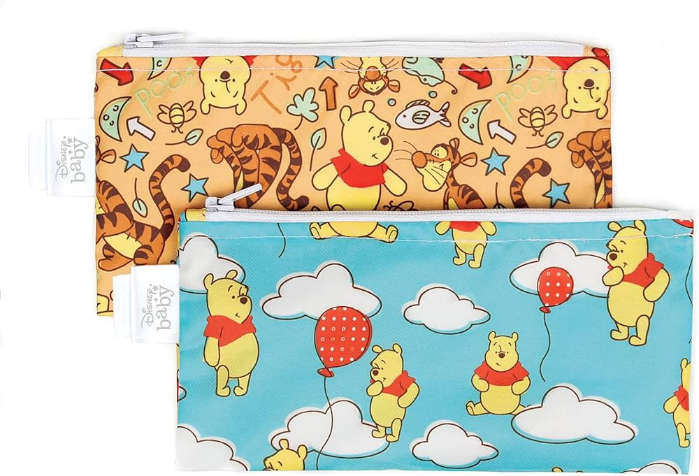 Bumkins Disney Reusable Snack Bags, for Kids School Lunch and for Adults Portion, Washable Fabric... | Amazon (US)