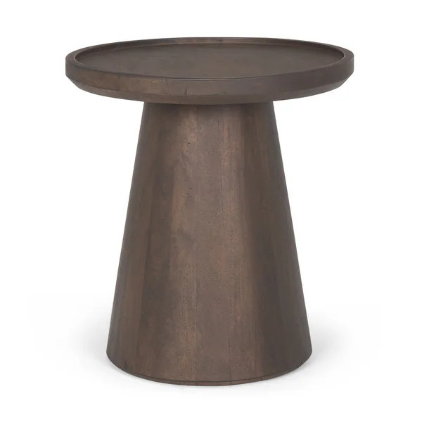 Takoda Dark Brown Wood Tapered Drum Accent Table - 19.0L x 19.0W x 20.5H - Brown- Dark | Bed Bath & Beyond
