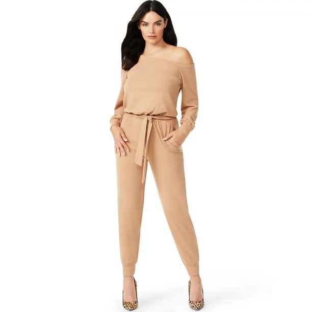 Sofia Jeans by Sofia Vergara Women's Slouch Shoulder Jumpsuit | Walmart (US)