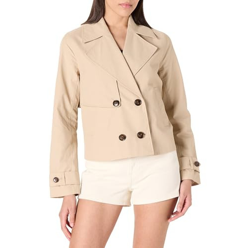 The Drop Women’s Mara Cropped Trench, Hummus, L | Amazon (US)