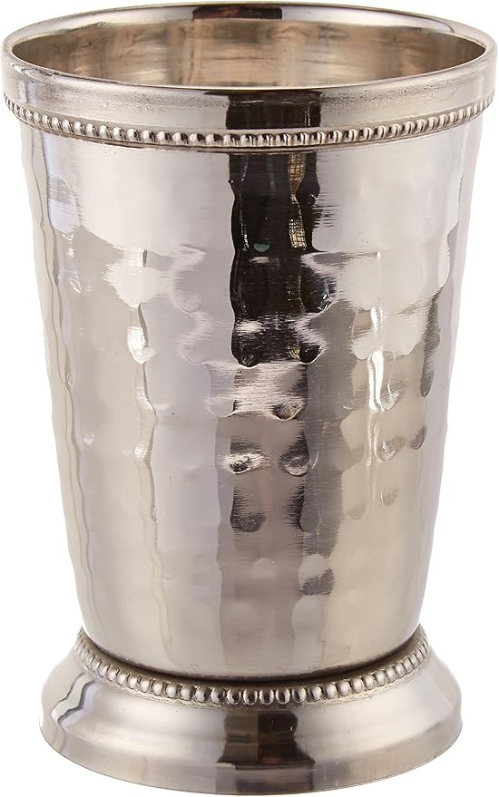 Elegance 12 oz Hammered Mint Julep Cup, Large, Silver | Amazon (US)