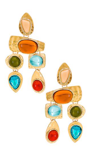 Multi Stone Earrings in Sunset | Revolve Clothing (Global)