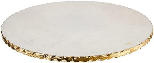 Mud Pie 41140011 Marble Lazy Susan White, 16" dia | Amazon (US)
