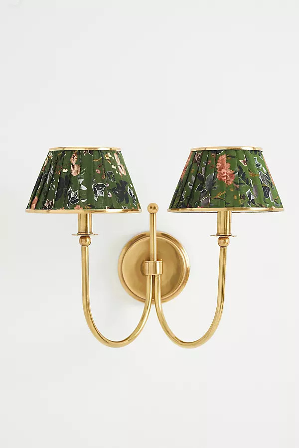 Lee Double-Articulating Shaded Brass Sconce Wall Light | Anthropologie (US)