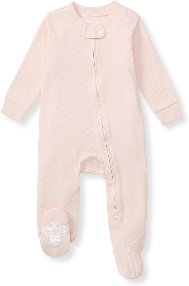 Burt's Bees Baby Girls' Organic Cotton Sleep and Play Footed Pajamas | Amazon (US)