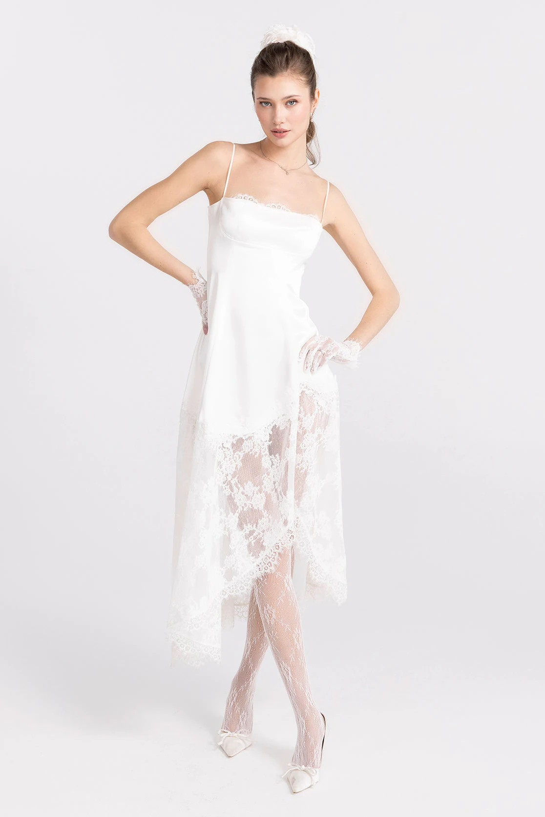 Mirabelle Satin Maxi Dress: White Maxi Dress for Bridal Shower | Nana Jacqueline | Nana Jacqueline