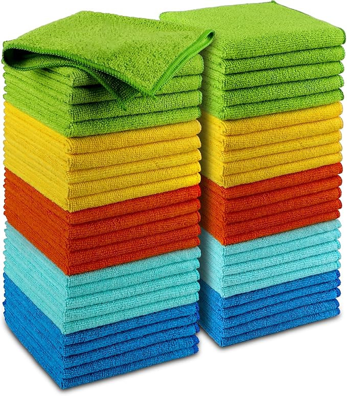 AIDEA Microfiber Cleaning Cloths-50PK, Microfiber Towels for Cars, Premium All-Purpose Car Cloth,... | Amazon (US)