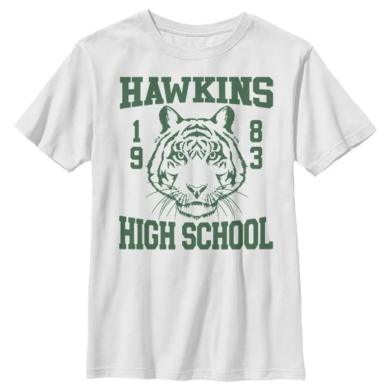 Netflix Boy's Stranger Things Hawkins High School Tiger 1983  Graphic T-Shirt - Walmart.com | Walmart (US)