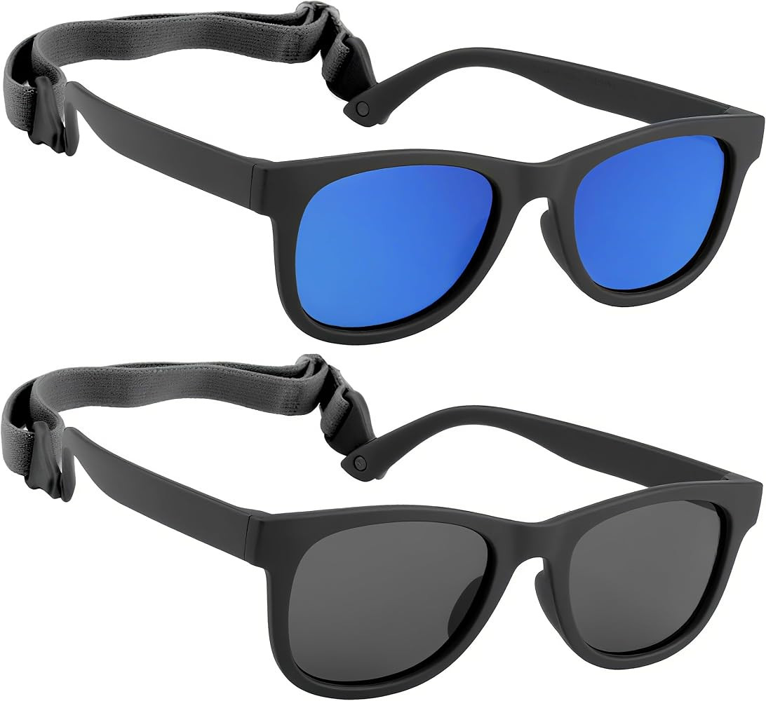2-Pack Toddler Polarized Sunglasses UV400 with Strap | Amazon (US)