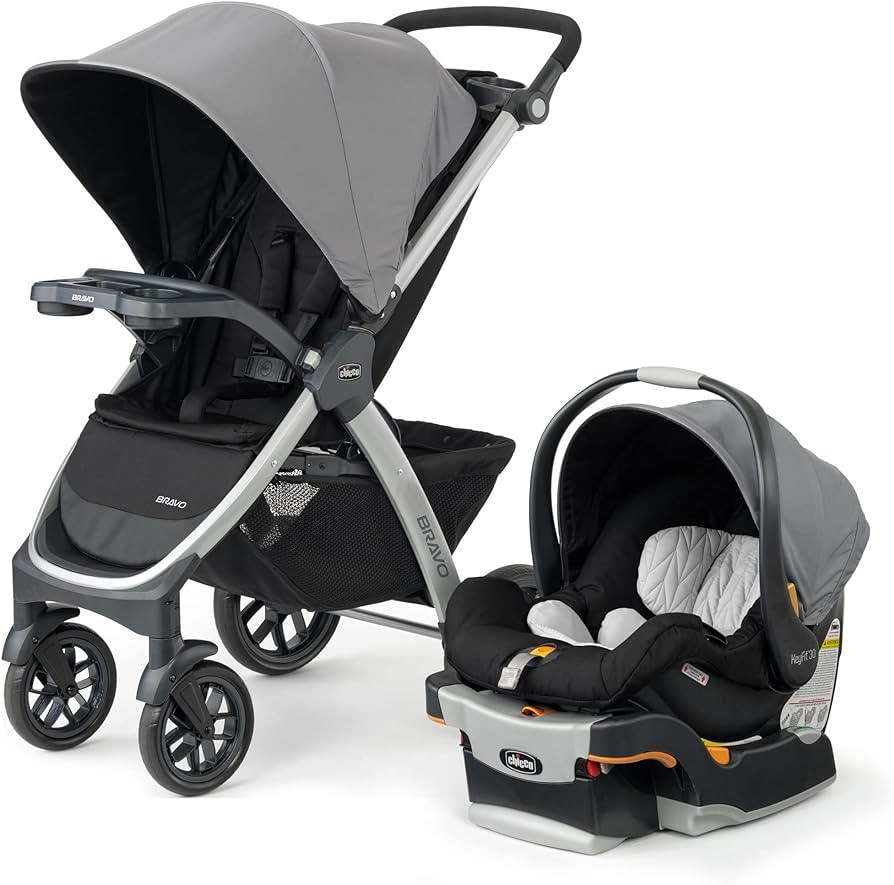 Chicco Bravo 3-in-1 Trio Travel System, Bravo Quick-Fold Stroller with KeyFit 30 Infant Car Seat ... | Amazon (US)