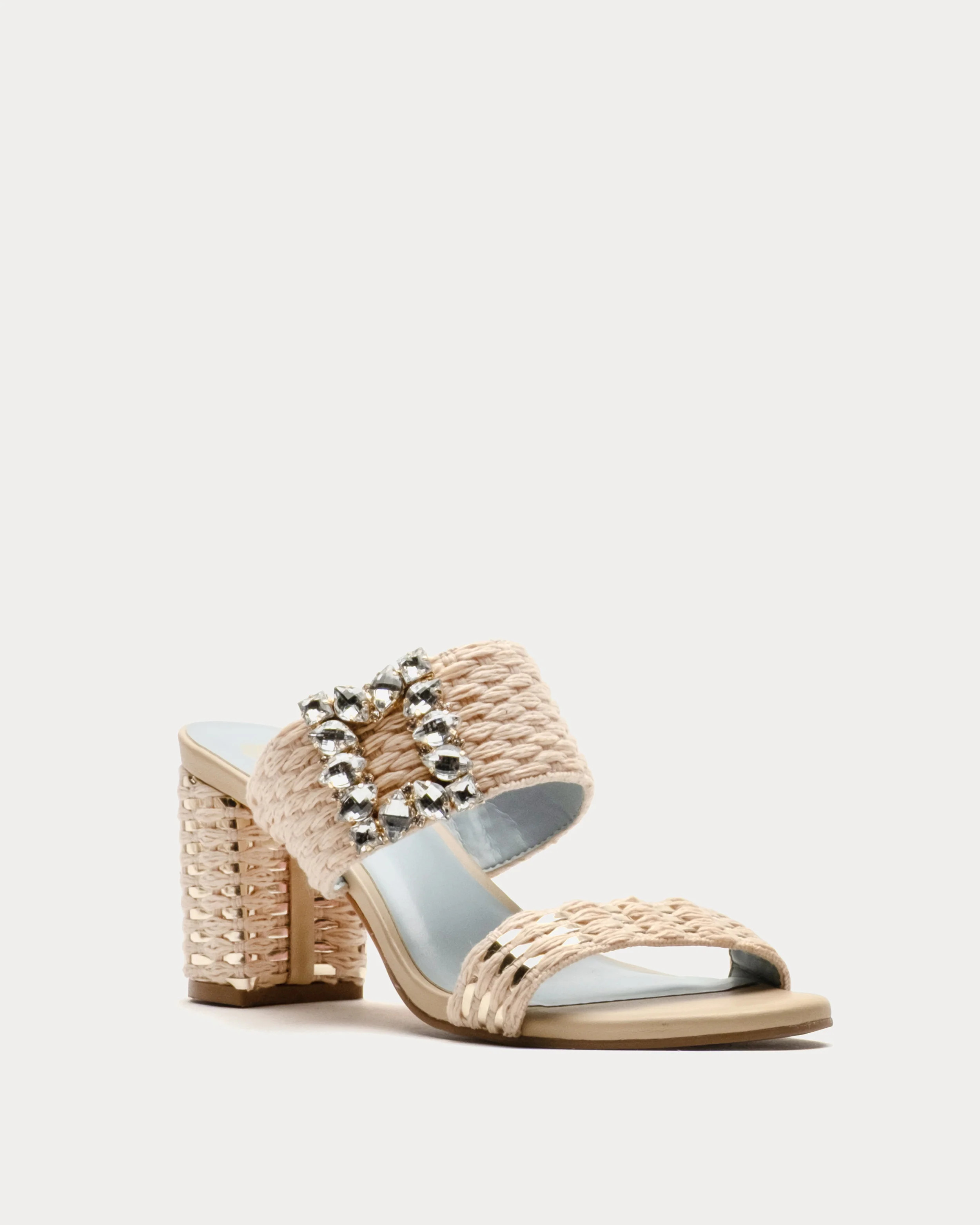 Betty Raffia Heel - Natural | Frances Valentine