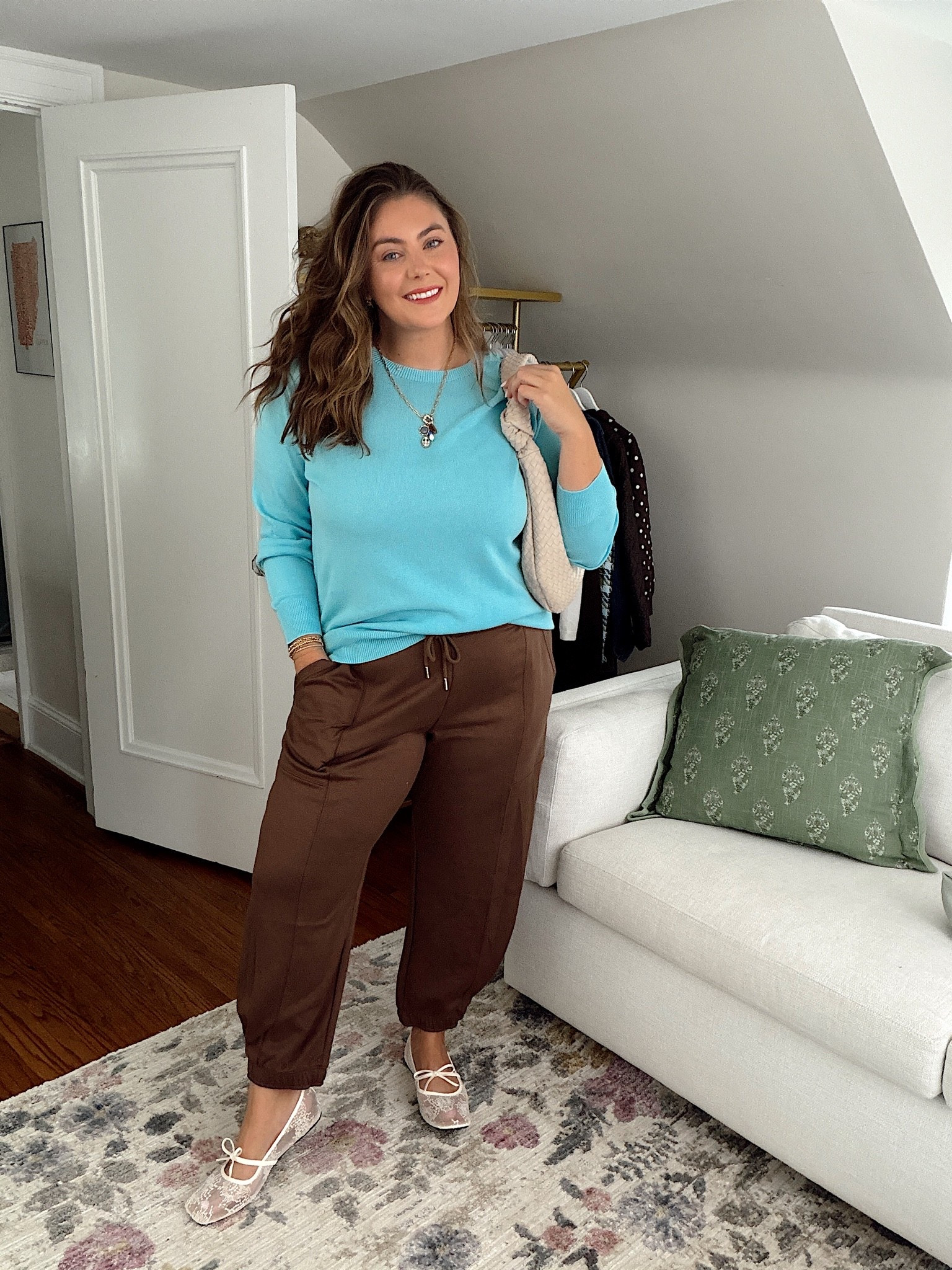 wearing size XXL in joggers (could have done XL). Wearing size XXL in blue sweater (use CARALYN15 on your first order at Spanx)

#LTKootd #LTKSeasonal #LTKPlusSize