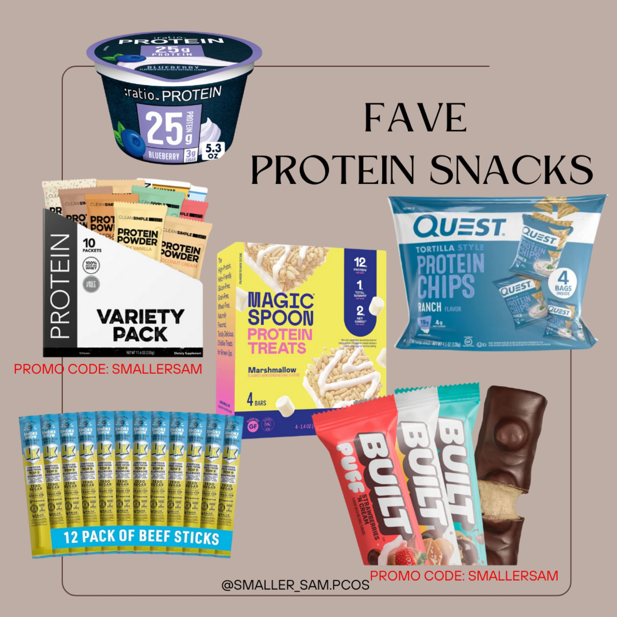 💪 Snack smarter, not harder! 🥜🍫 These are my go-to protein-packed favorites that keep me fueled and satisfied on the go. 😍✨ #ProteinSnacks #HealthyEats #LTKFood

Promo codes✨
Clean simple eats- SMALLERSAM
CleanSimpleEats.com

Built Bar- SMALLERSAM
Built.com