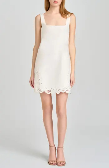 Katarina Eyelet Embroidered Stretch Cotton Minidress | Nordstrom