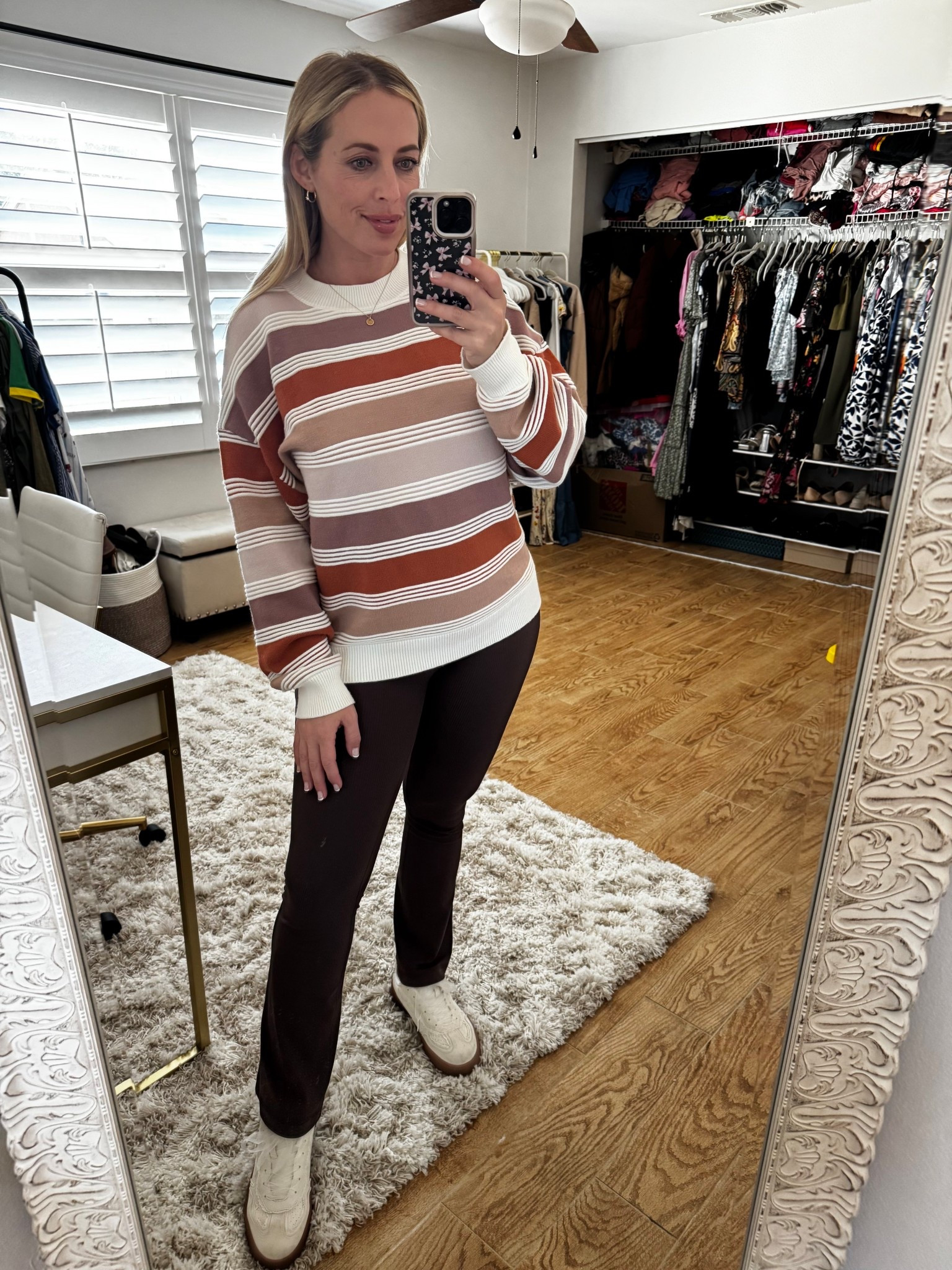 Striped sweater. 11 weeks pregnant.

#LTKBump #LTKMidsize #LTKootd