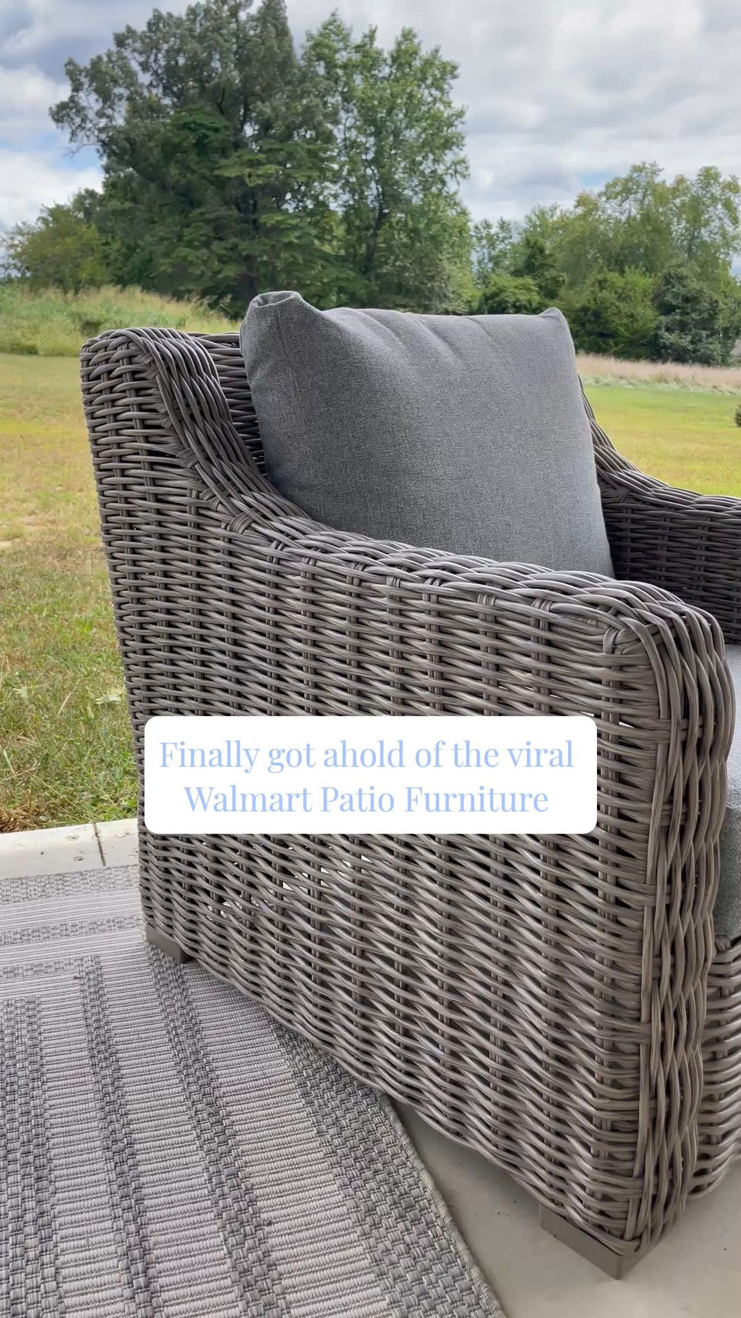 The viral gray wicker patio furniture from Walmart does not disappoint! 

#LTKFamily #LTKHome #LTKSeasonal