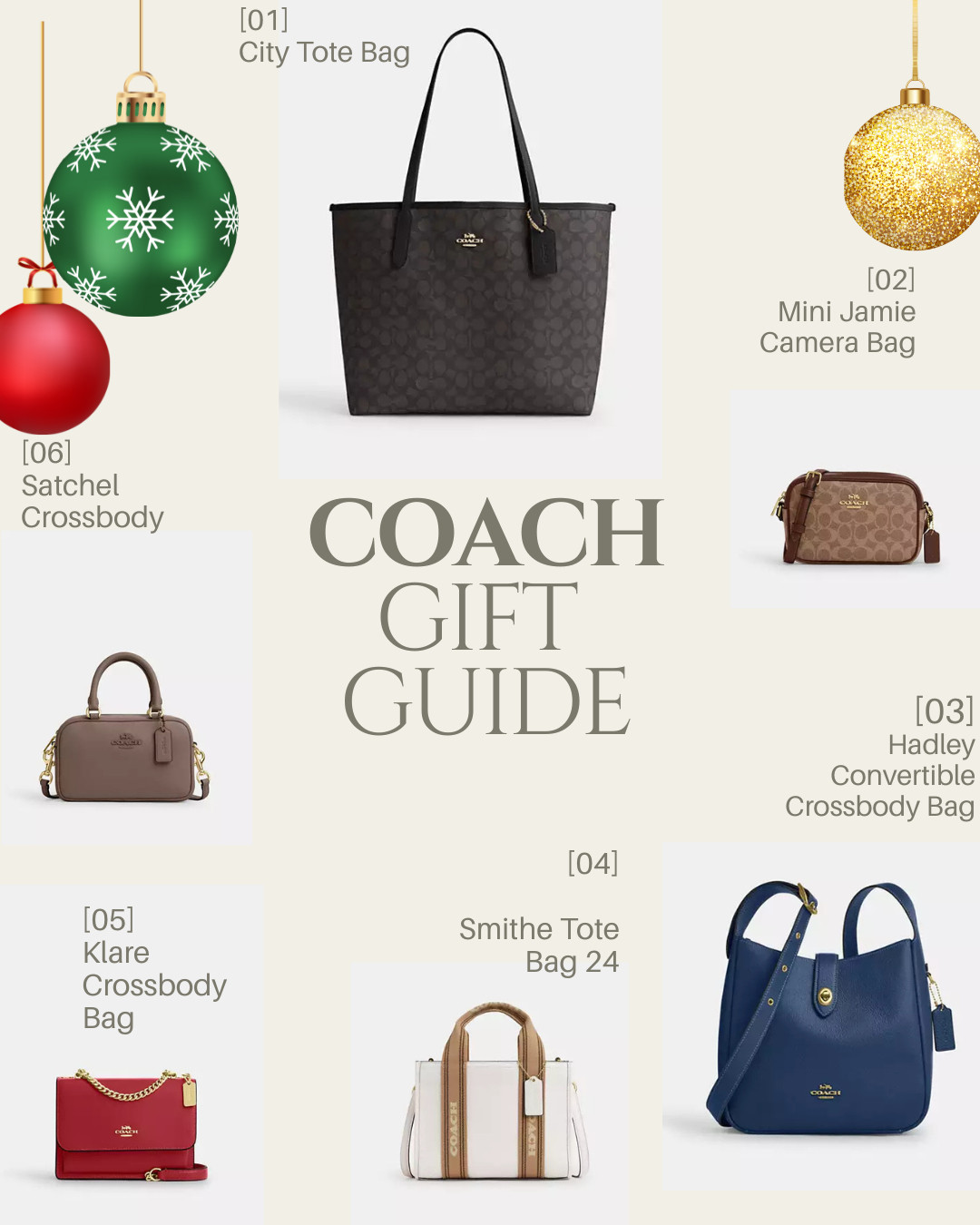Coach Outlet Gift Guide for the bag lover #coach #giftguide #cyberweek #blackfriday 

 #LTKCyberWeek #LTKGiftGuide #LTKHoliday