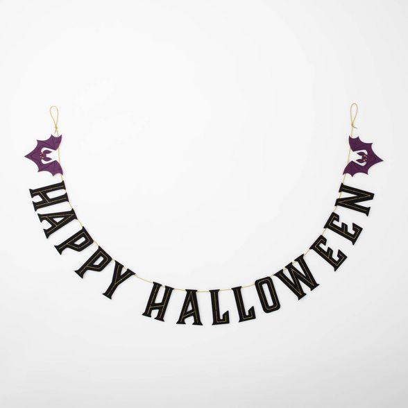 Felt Happy Halloween/Bats Banner - Hyde & EEK! Boutique™ | Target