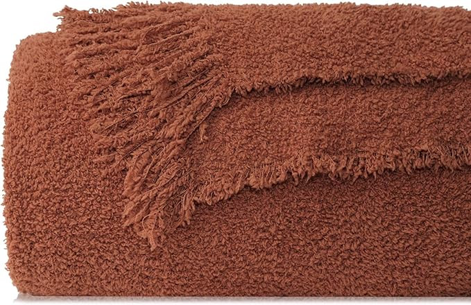 DISSA Throw Blanket, Super Soft Cozy Fuzzy Plush Warm Fringe Blankets & Throws for Couch, Sofa, C... | Amazon (US)