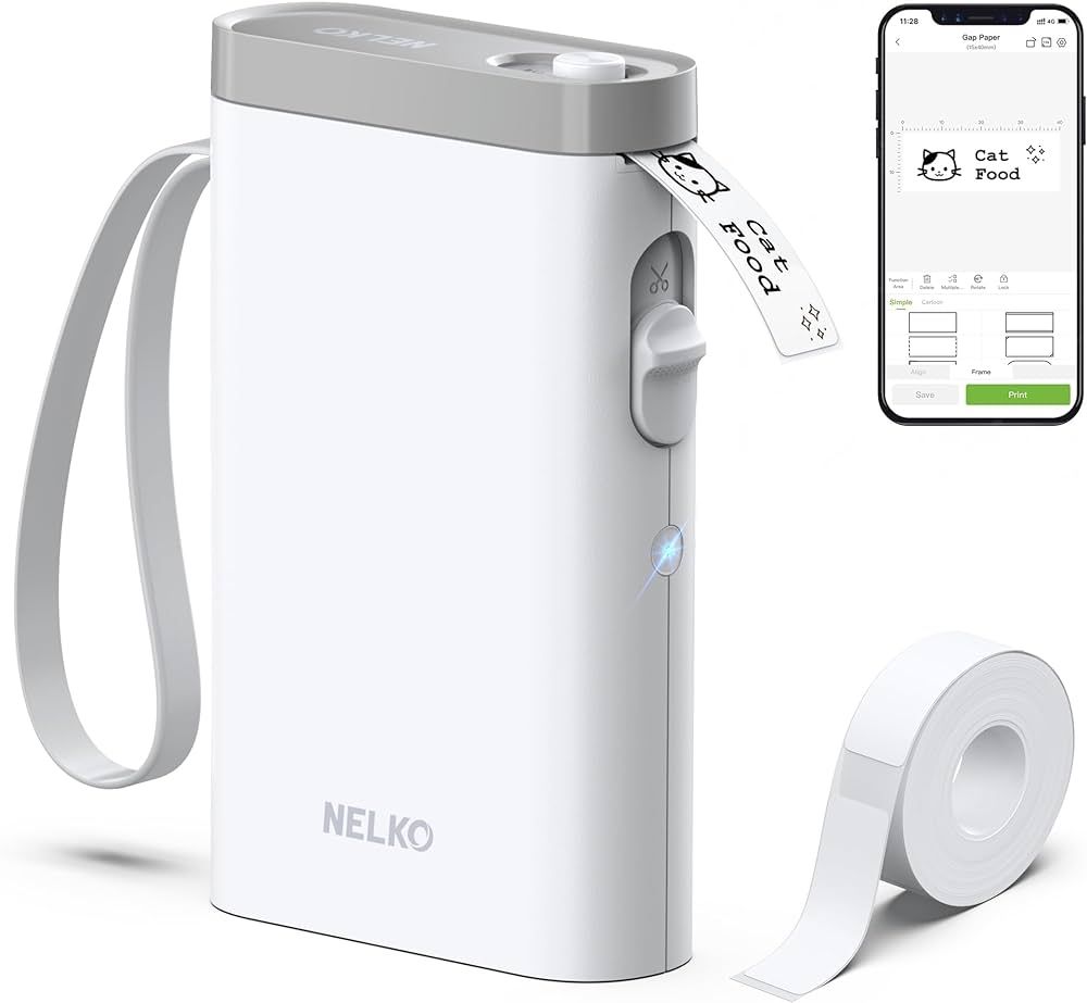 Nelko Label Maker Machine with Tape, P21 Portable Bluetooth Label Printer, Wireless Handheld Stic... | Amazon (US)