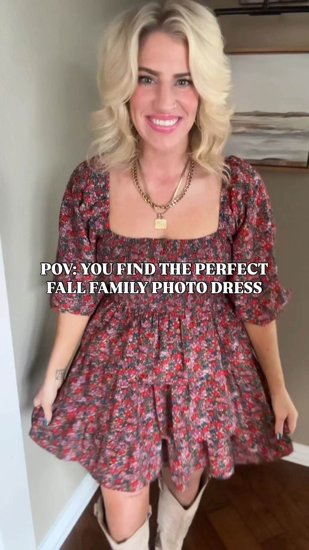 Perfect fall family photo dress 👗 
Fits tts and wearing a small
Comes in solids and prints 

#LTKFindsUnder50 #LTKStyleTip #LTKOver40