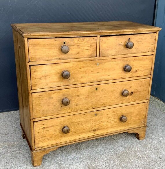 Antique Georgian Pine Chest Drawers Late 1700’s | Etsy (US)