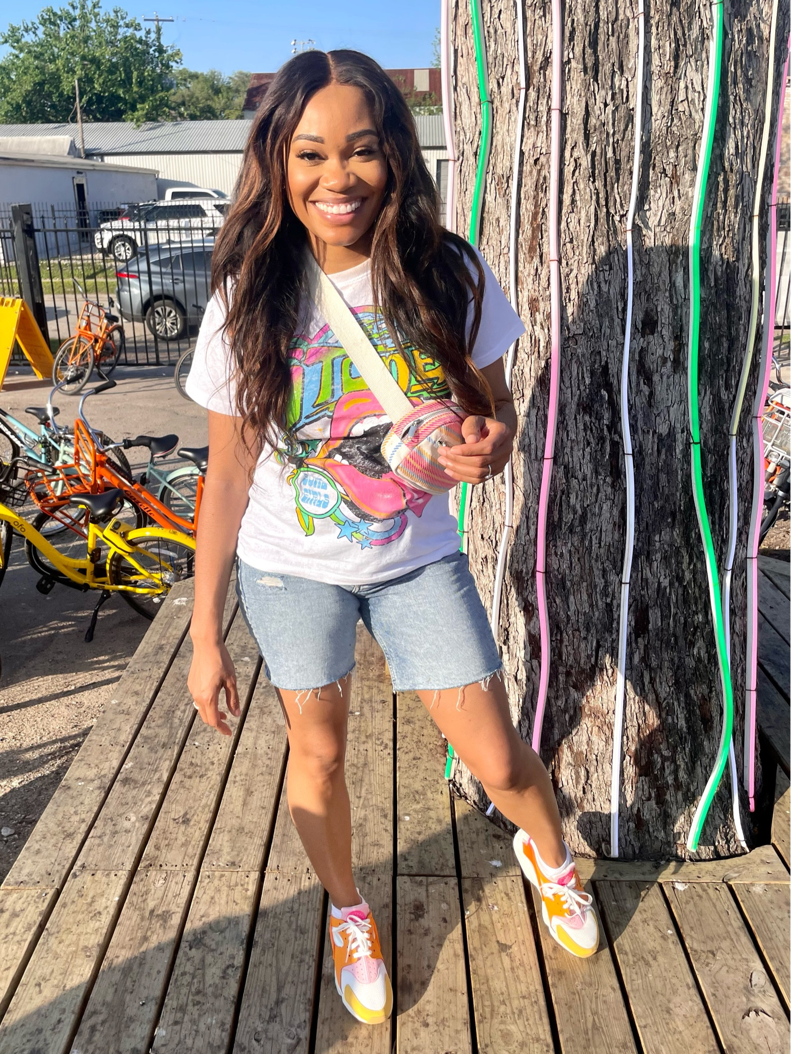 Casual Outfits, Casual Sneakers, Casual Spring Outfits, Casual Shoes, Nike Shoes, Nike Shoes Womens, Shoes, Shoes Women, Nike Women Shoes, Womens Nike Shoes, Jean Shorts, Shorts, Shorts Outfits, Shorts, Denim Shorts, Fanny Belt Bag, Fanny Packs, Shirt, T shirt

#LTKstyletip #LTKFind #LTKSeasonal