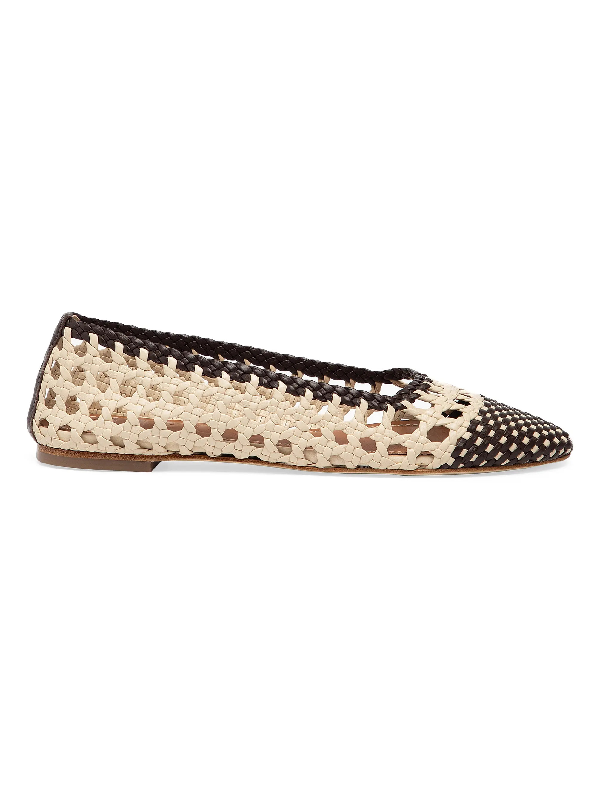 Nell Crochet Leather Ballet Flats | Saks Fifth Avenue