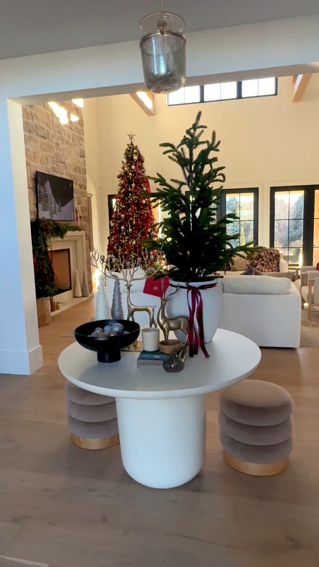 Step inside… the holidays have officially arrived ✨🏡

From the front porch twinkle lights to our 12’ tree 🎄glowing in the great room, I wanted every corner to feel warm, cozy, and alive with Christmas magic.

Cascading garland, a crackling fireplace, kitchen moments covered in greenery — this is the season where your home becomes a feeling. Comment SHOP for links to this space.

Come tour our holiday home and tell me… which space should I decorate next? ❤️✨

#HolidayHomeTour #ChristmasDecorInspo #DeckTheHalls #designbuild #homeinspo #interiordesignideas #christmas #dreamhome #hometour #fireplace 

#LTKHoliday #LTKSeasonal #LTKHome
