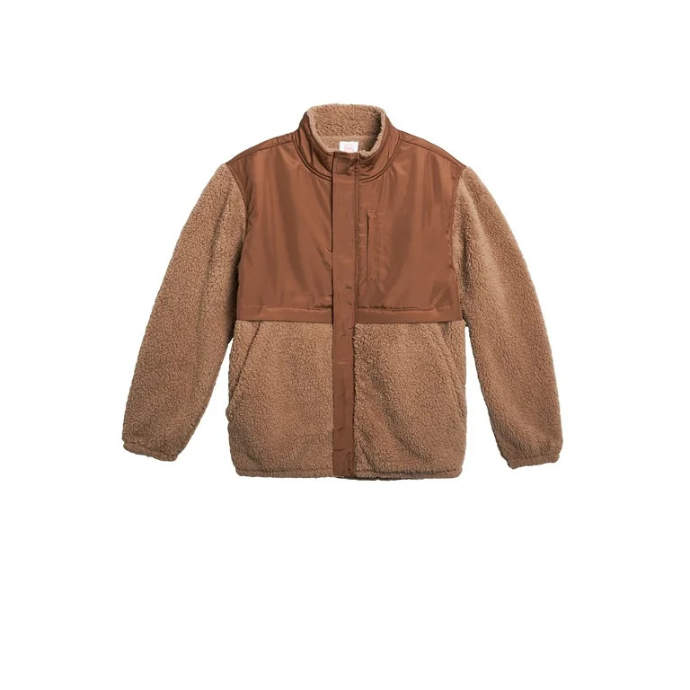 Wonder Nation Boys Nylon High-Pile Fleece Jacket, Sizes 4-18 | Walmart (US)