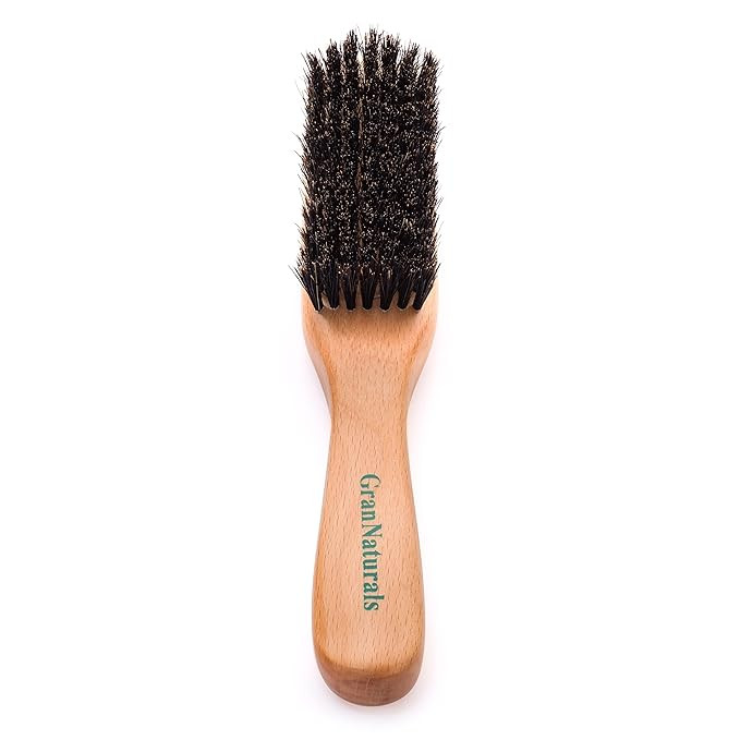 GranNaturals Boar Bristle Slick Back Hair Brush - Large Soft/Medium Smoothing Hairbrush to Style,... | Amazon (US)