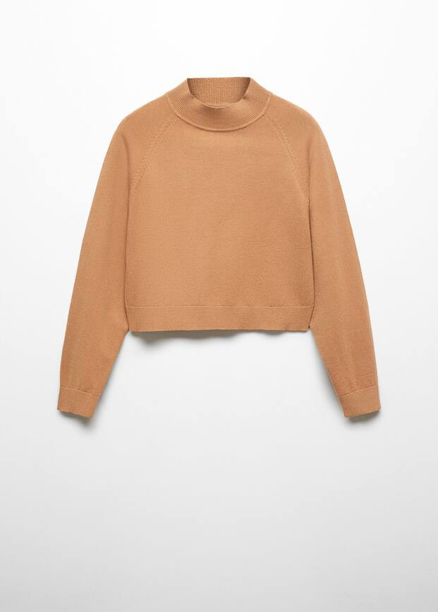 Crop sweater with perkins collar -  Women | Mango USA | MANGO (US)