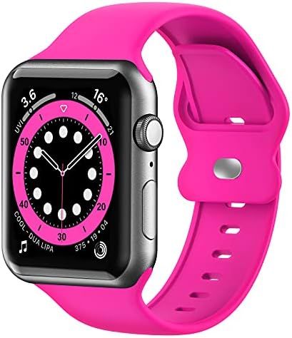 Upgrade Bands Compatible with Apple Watch Band 38mm 40mm 41mm for Women Men-Soft Silicone Replacemen | Amazon (US)