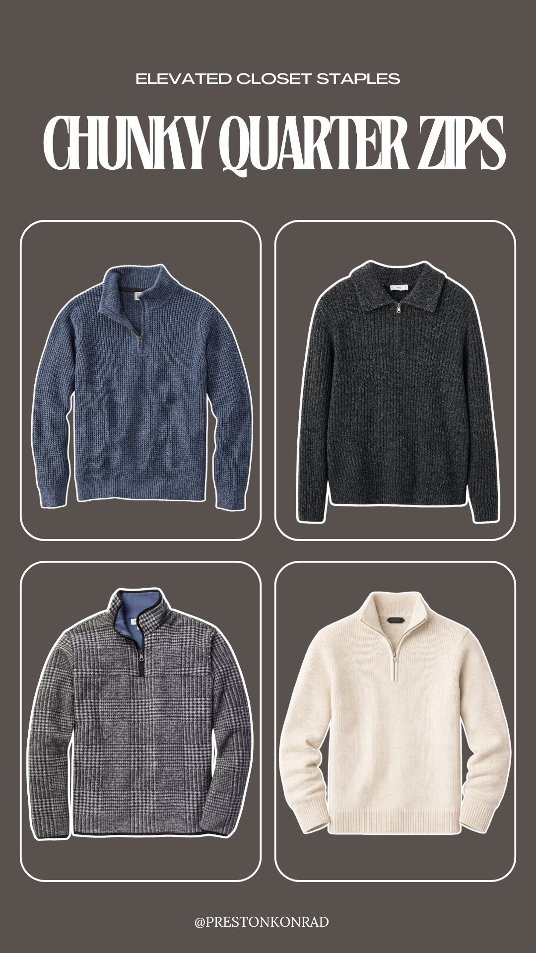 Remember when I Said I think 1/4 zips will make their return in 2026, well here we go! I got a chunky one from a small boutique in Scotland, but was able to find so many chunky ones for you guys to shop!

#LTKootd #LTKWorkwear #LTKMens