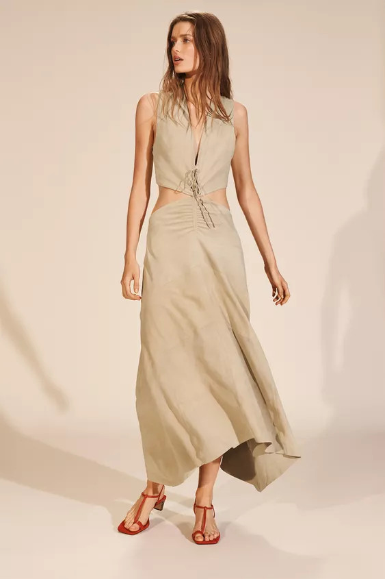 LIMITED EDITION SUEDE CUT-OUT DRESS | Zara US