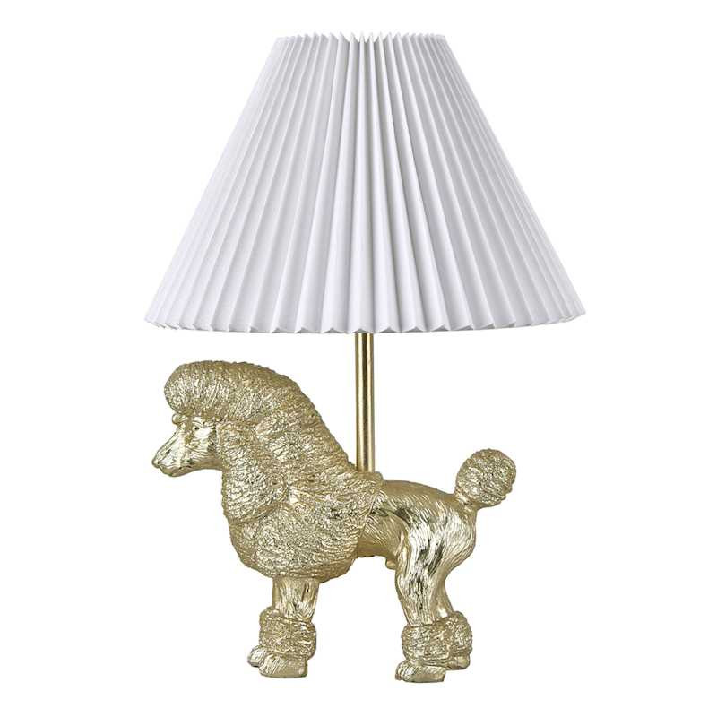 Gold Resin Poodle Small Lamp with Pleated Empire Shade, 18"








	
		
		
			
				Write a Revie... | At Home