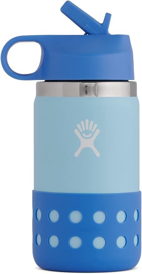 Hydro Flask 12 OZ Kids Wide Mouth Straw LID and Boot ICE | Amazon (US)