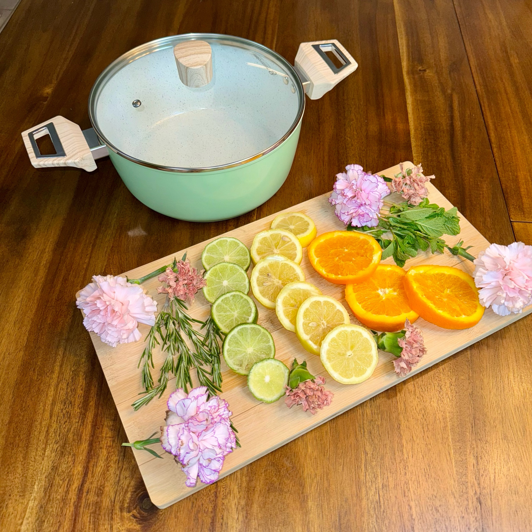 Spring decor. Cookware. Spring simmer pot. Simmer pot. Ceramic pot. Mint green cookware. Cooking utensils. Kitchen utensils.

#LTKSeasonal #LTKhome #LTKSpringSale