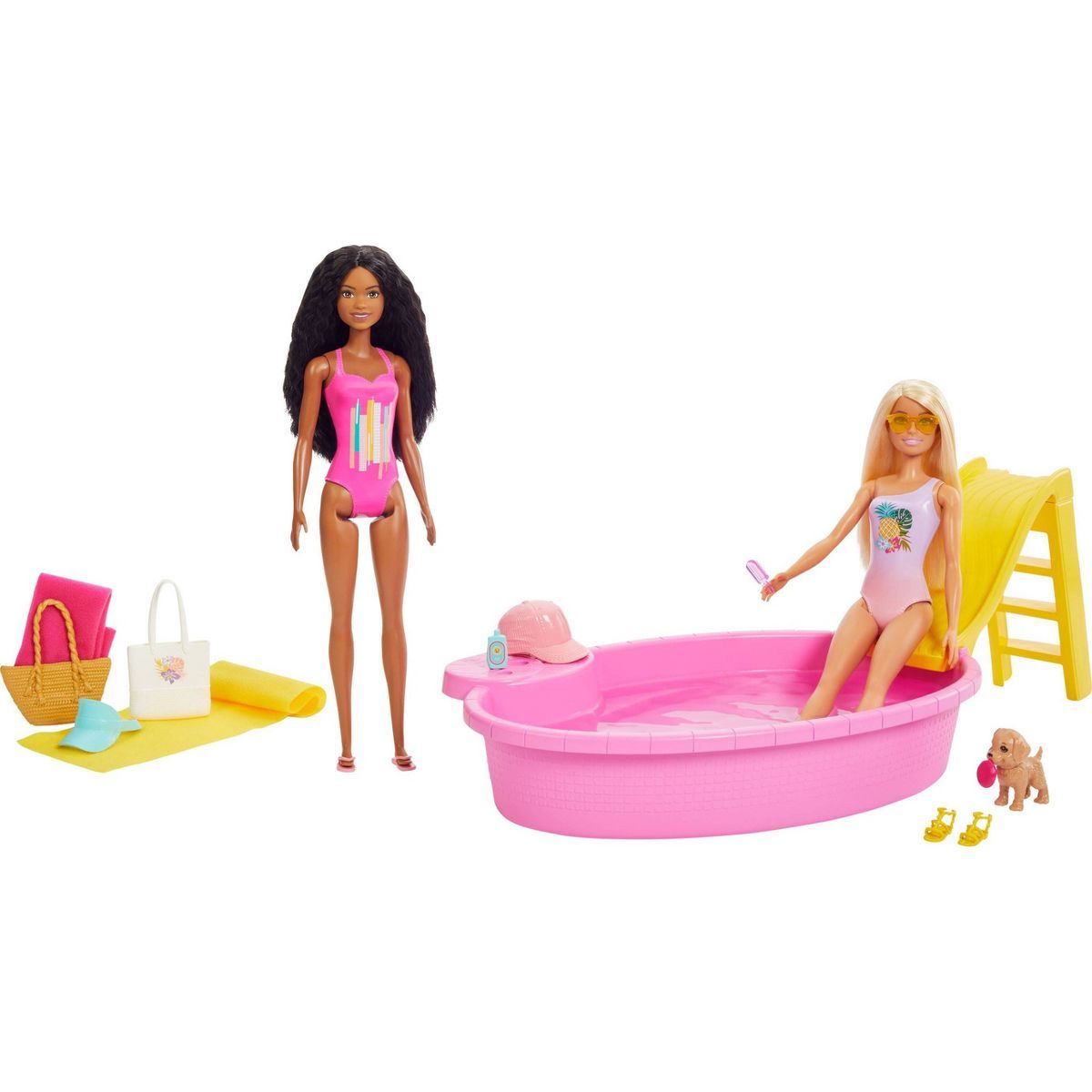 Two Barbie Dolls with Pool, Clothes and Barbie Car (Target Exclusive) | Target