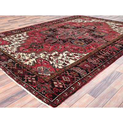 Zoeey One-of-a-Kind 7'10" X 11'5" 1960s Wool Area Rug Red | Wayfair North America