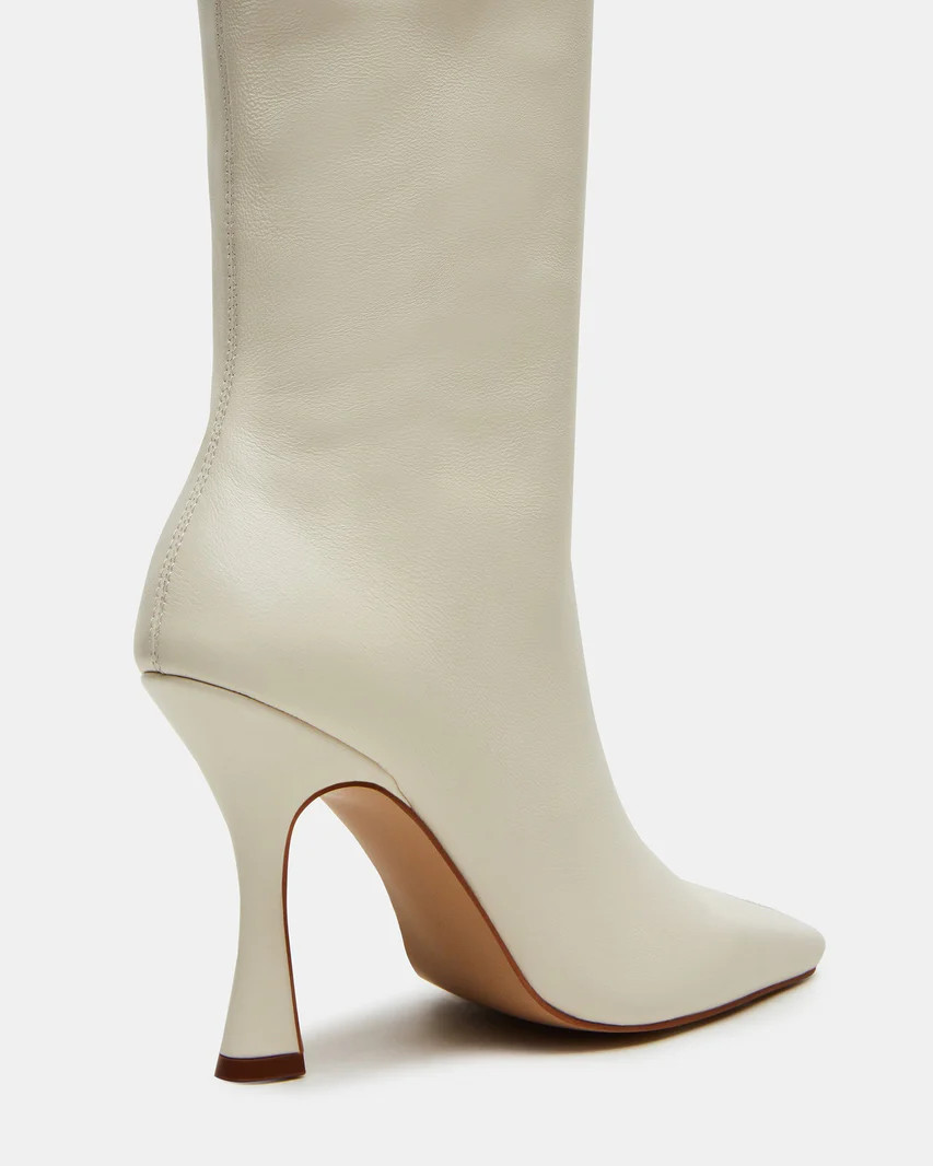 FAYE Bone Leather Knee-High Heeled Boot | Women's Boots | Steve Madden (US)
