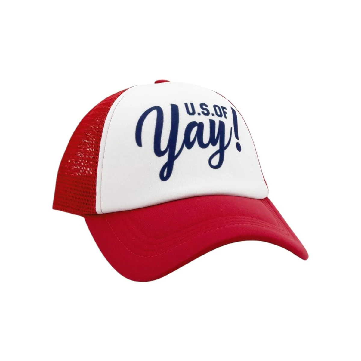 US OF YAY TRUCKER HAT 2/4 / RED | Mini Dreamers 